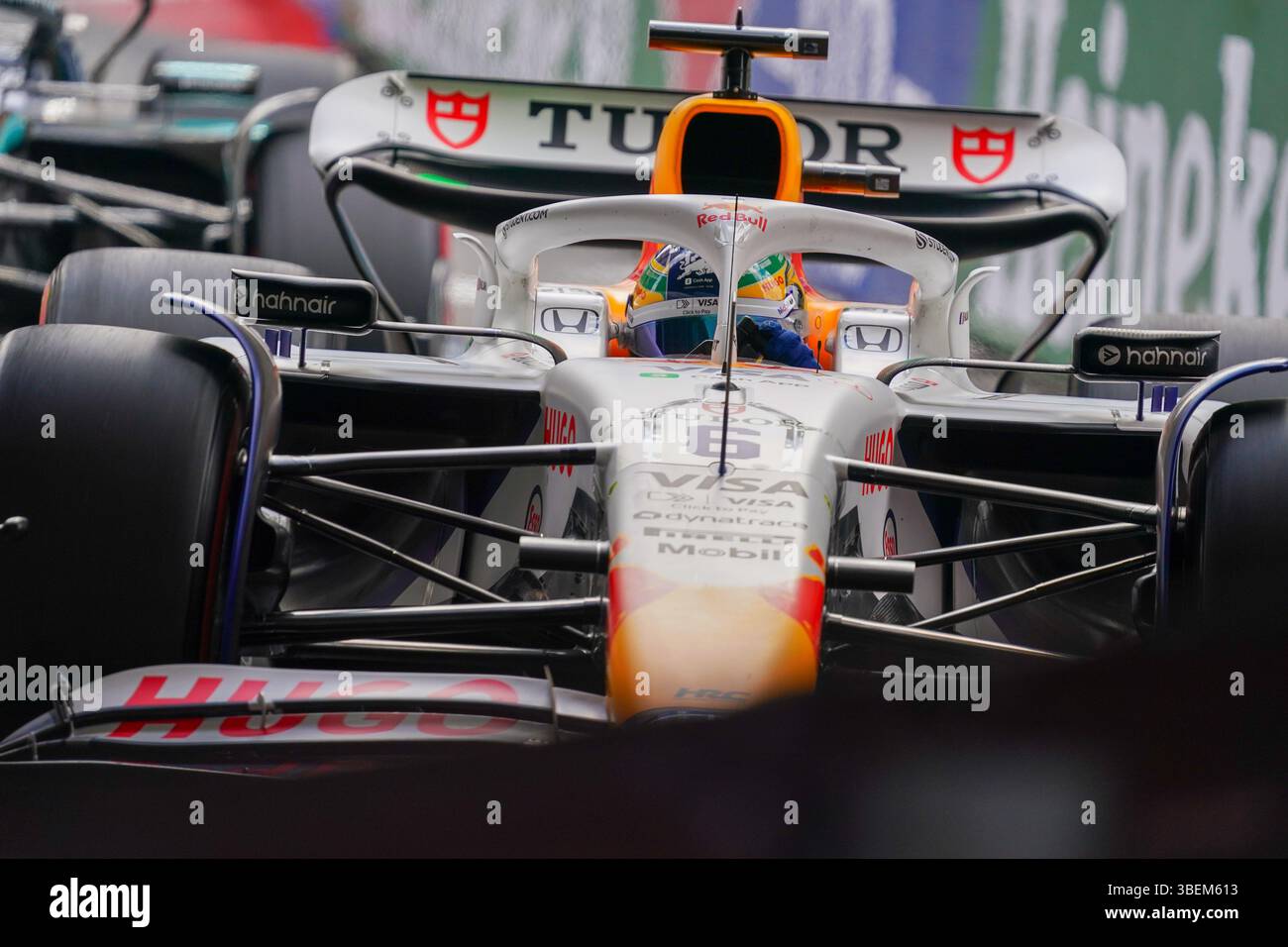 Isack Hadjar di Francia alla guida del (6) Visa Cash app RB VCARB02 Honda RBPT durante la Formula 1 TAG Heuer Gran Premio di Monaco 2025 il 23 maggio, Circuit de Monaco, Monaco. Foto Stock