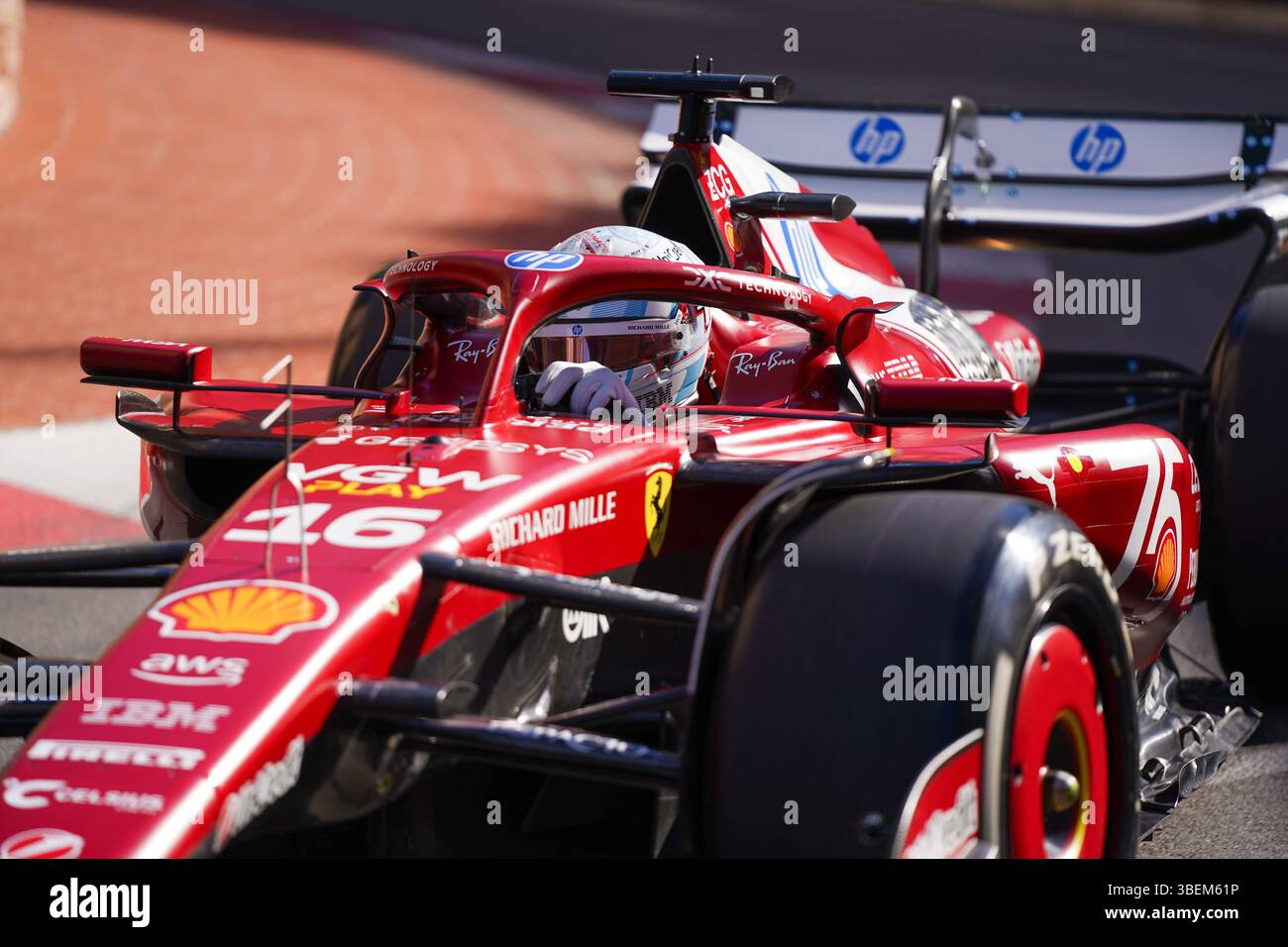 Charles Leclerc di Monaco alla guida della (16) Scuderia Ferrari HP SF-25 Ferrari durante la Formula 1 TAG Heuer Gran Premio di Monaco 2025 il 23 maggio, Circuit de Monaco, Monaco. Foto Stock
