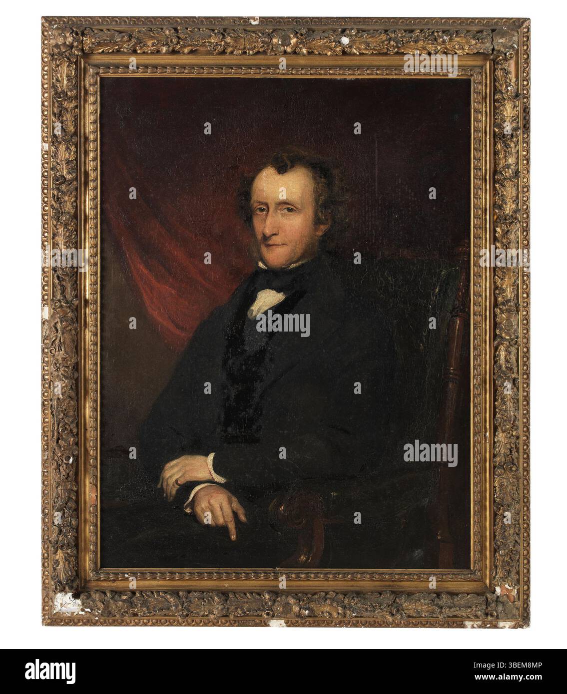 Ritratto di Sir William Eden, vi baronetto di West Auckland, dipinto da Frederick Yeates Hurlstone, un artista britannico attivo negli anni '1800 Foto Stock