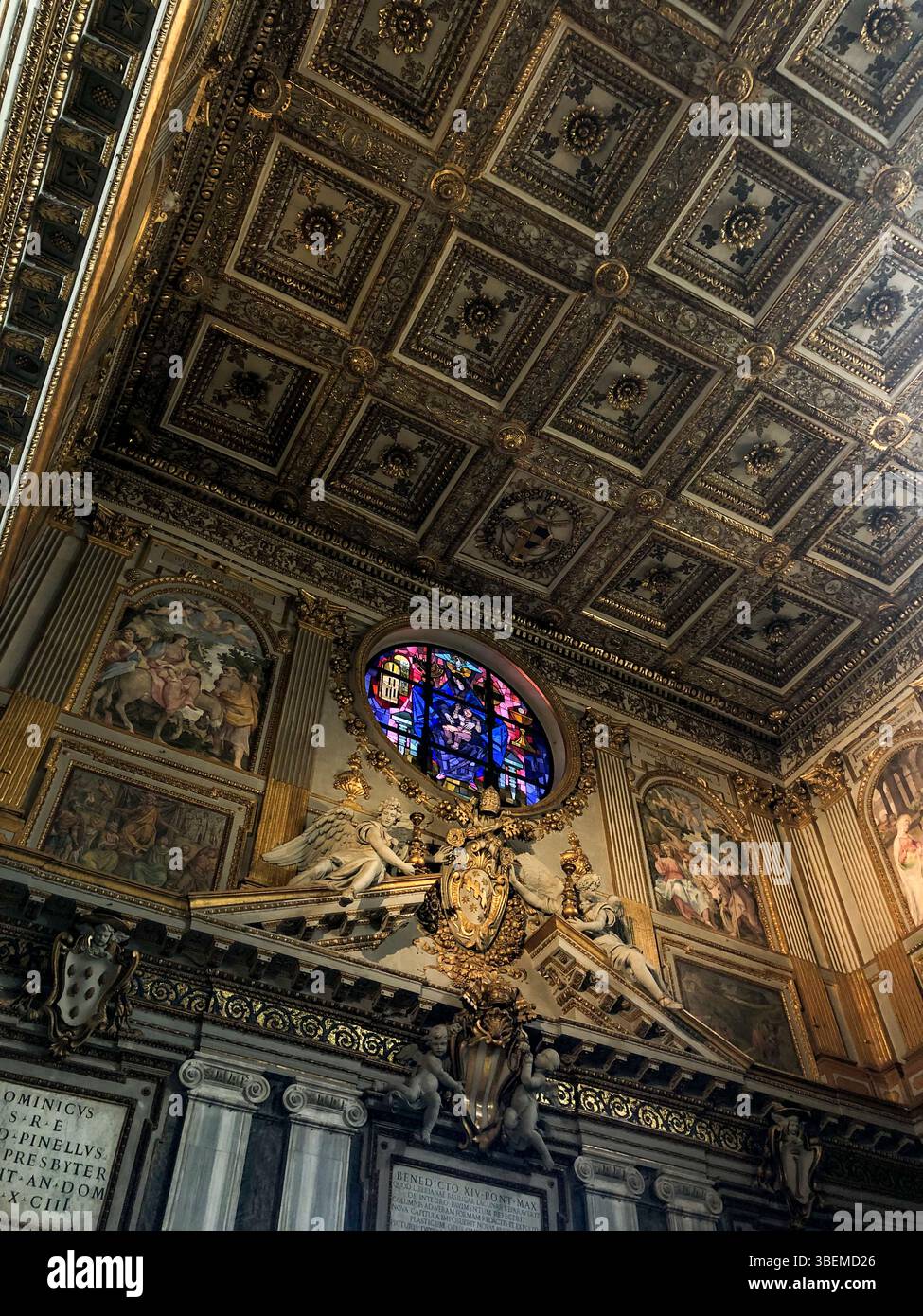 Interno della Basilica Papale di Santa Maria maggiore a Roma, Italia Foto Stock