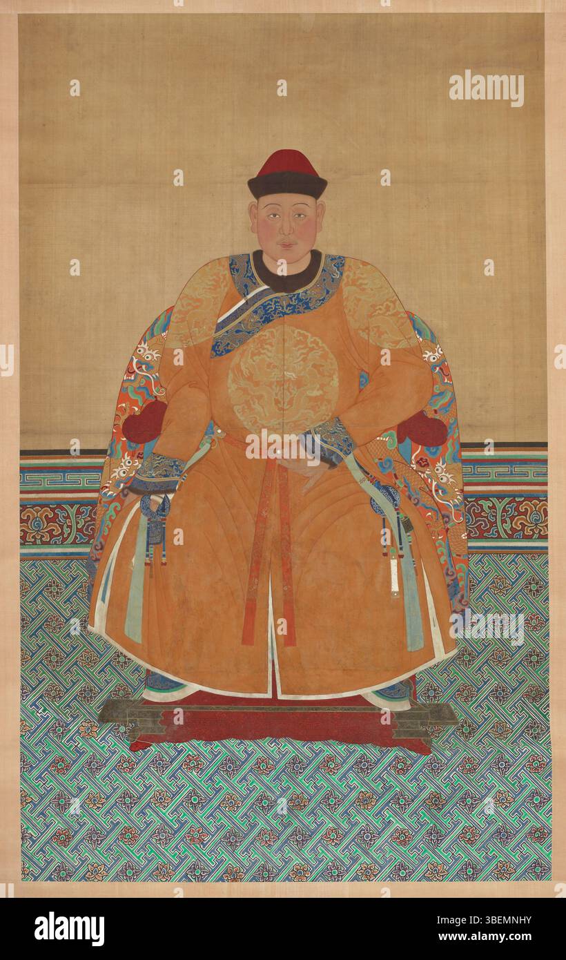 ; Cina; 1644-1911; inchiostro e colori su seta; a x L (pittura): 264,9 x 158,7 cm (104 5/16 x 62 1/2 pollici); acquisto--Smithsonian Collections Acquisition Program, e regalo parziale di Richard G. Pritzlaff Foto Stock
