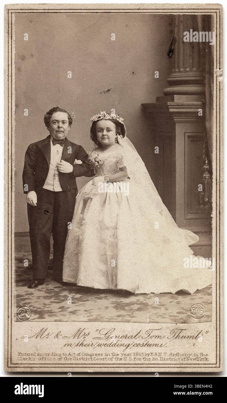Tom Thumb & Lavinia Warren, 9 febbraio 1863 di Mathew Brady Foto Stock