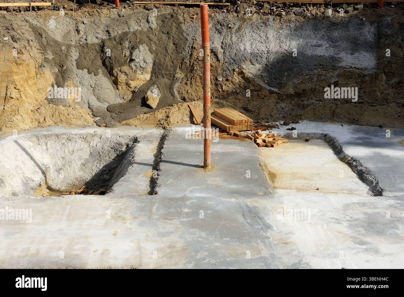 personale edile, appuntamenti, rubble, vecchio, affari, investimenti, approvvigionamento idrico, Foto Stock