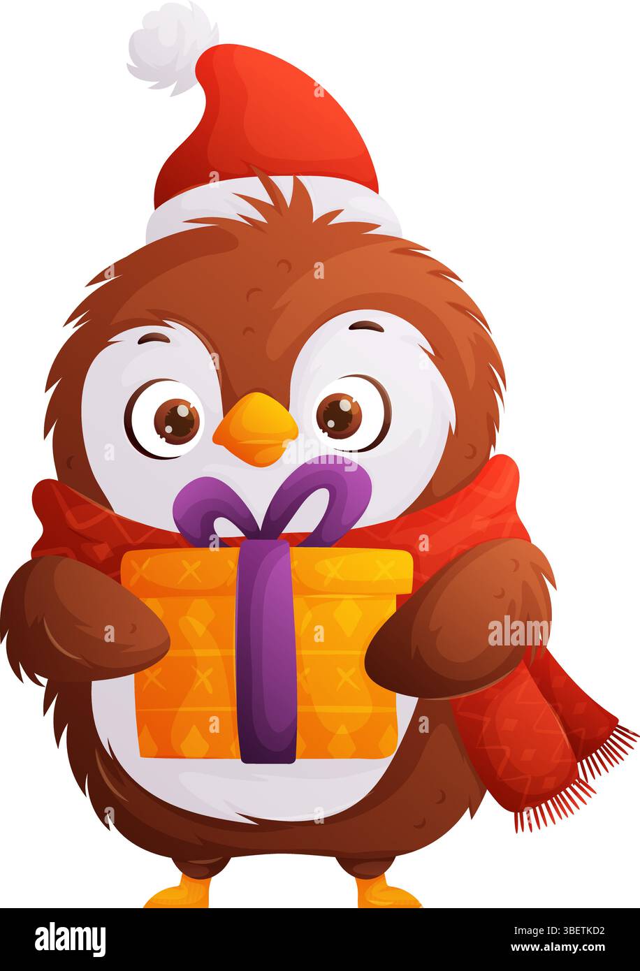 Unicorno Dei Cartoni Animati Con Regali Con Cappello Di Babbo Natale - Immagini vettoriali stock e altre immagini di Allegro - iStock