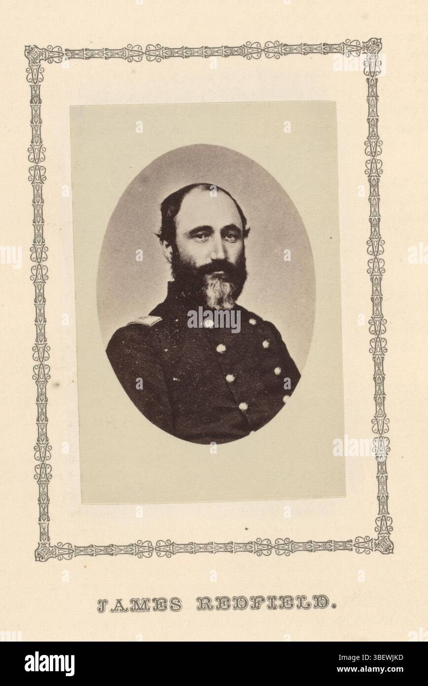 James Redfield, Ritratto di James Redfield, James Redfield, fotografia, foto, pagina, foto, libri fotografici illustrati, altezza 89 mm, larghezza 59 mm, fotografo, 1876 - 1881, carta fotografica, carta fotografica, stampa di album, stampa di albumina Foto Stock