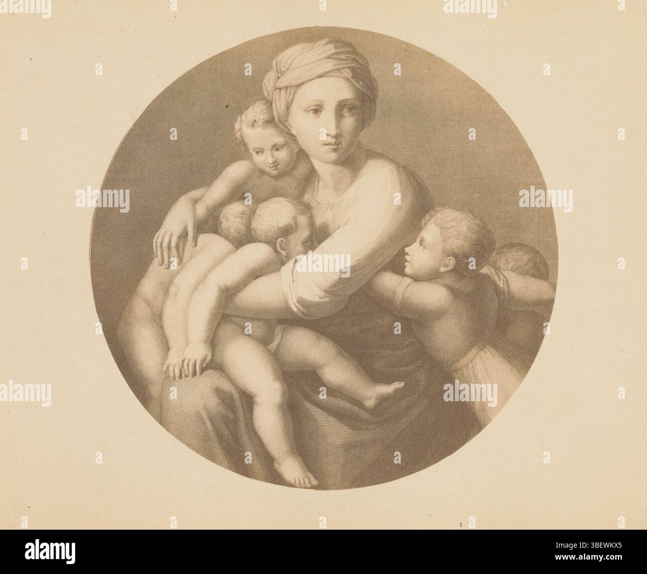 Raffaello, Fotoreproduzione di un'incisione alla Carità di Raffaello in Vaticano, fotografia, fotografia, riproduzione, pagina, foto, libri illustrati, altezza 165 mm, larghezza 202 mm, fotografo, 1863 - 1868, carta fotografica, carta fotografica, stampa di album, stampa di albumina, concetto di lavoro, per la stampa del, 1483-04-07 - 1520-04-07 Foto Stock