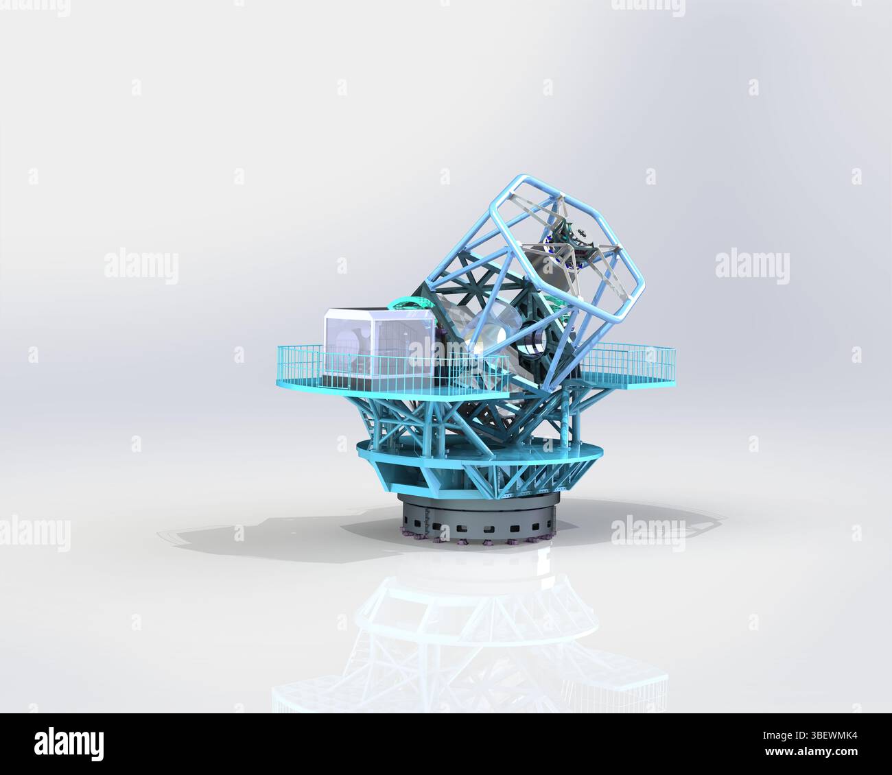 (250530) -- XINING, 30 maggio 2025 (Xinhua) -- questa immagine, prodotta dal Nanjing Institute of Astronomical Optics & Technology sotto la Chinese Academy of Sciences nell'aprile 2025, mostra un diagramma della struttura del telescopio spettroscopico dell'Università Jiao-tong (JUST). La ricerca astronomica cinese è pronta per un salto di trasformazione con la costruzione del Jiao-tong University Spectroscopic Telescope (JUST), il primo grande telescopio spettroscopico generale della nazione, che inizia mercoledì. PER ANDARE CON "Feature: Decodificare il nuovo "occhio gigante" cinese -- SOLO telescopio" (Shanghai Jiao Tong un Foto Stock