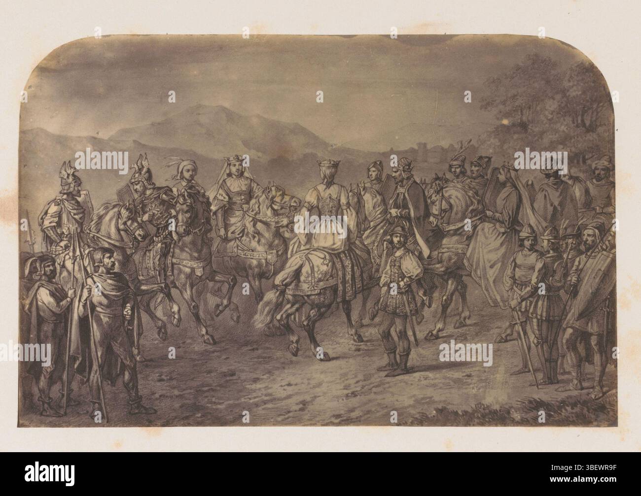 Fotoreproduzione di un esercito di tedeschi, fotografia, foto, pagina, riproduzione, foto, libri fotografici illustrati, altezza 139 mm, larghezza 212 mm, fotografo, 1856 - 1861, carta fotografica, carta fotografica, stampa di album, stampa di albumina, concetto di lavoro Foto Stock