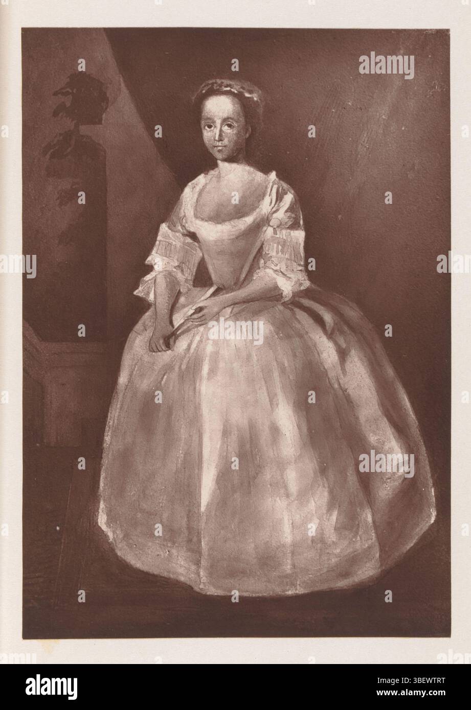 Woodbury Permanent Photographic Printing Company, fotoreproduzione di un dipinto, raffigurante un ritratto di Grace Naylor, stampa fotomeccanica, riproduzione, pagina, foto, libri illustrati fotografici, altezza 132 mm, larghezza 92 mm, fotografo, 1866 - 1876, carta, Woodburytype, clichémaker Foto Stock