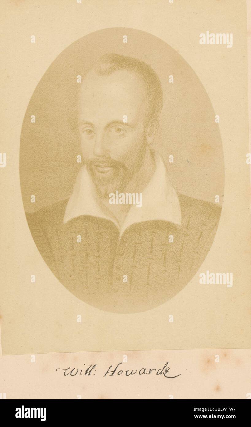 Will: Howard, fotoreproduzione di un ritratto di William Howard, fotografia, fotografia, riproduzione, pagina, foto, libri fotografici illustrati, altezza 133 mm, larghezza 95 mm, fotografo, 1862 - 1872, carta fotografica, carta fotografica, stampa di album, stampa di albumina, tiratore intermedio Foto Stock