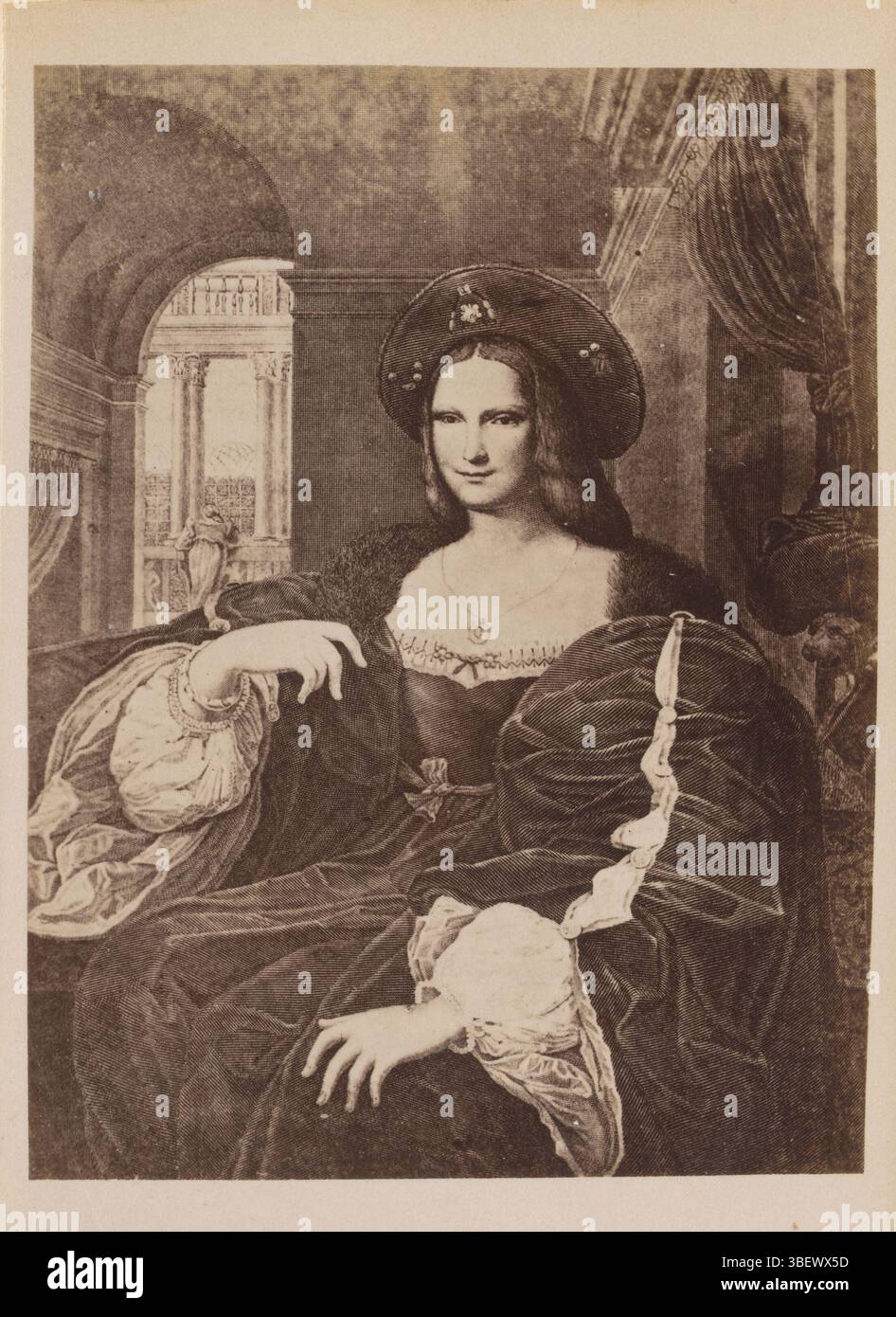 Raffaello, Fotoreproduzione di una stampa dopo un ritratto di Johanna van Aragon di Rafael, fotografia, fotografia, riproduzione, pagina, foto, libri fotografici illustrati, altezza 135 mm, larghezza 97 mm, fotografo, 1850 - 1860, carta fotografica, carta fotografica, stampa di album, stampa di albumina, concetto di lavoro, da stampare dal, 1483-04-07 - 1520-04-07 Foto Stock