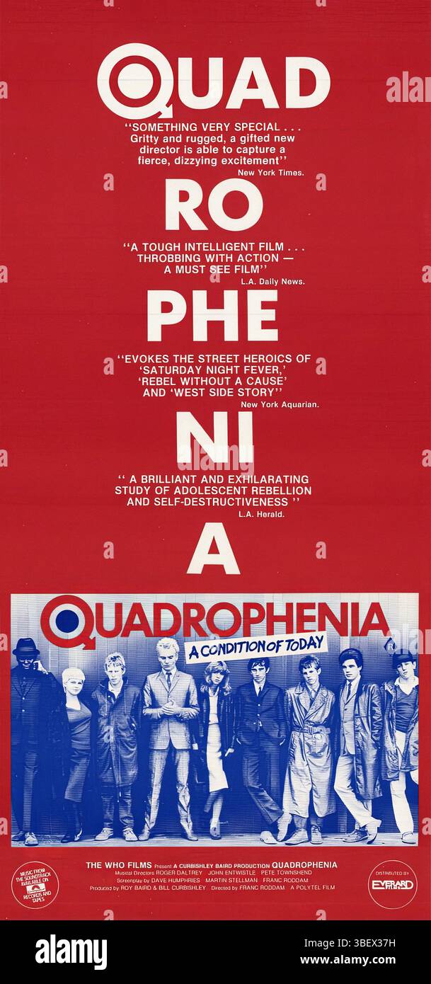 QUAD E' QUALCOSA DI MOLTO SPECIALE... Grintoso e robusto, un nuovo regista dotato è in grado di catturare un'eccitazione feroce e vertiginosa del New York Times. RO 'UN FILM DURO E INTELLIGENTE CHE BRILLA DI AZIONE - UN FILM DA NON PERDERE' L.A. DAILY NEWS. PHE 'EVOCA LE EROICHE DI STRADA DI 'FEBBRE DEL SABATO SERA, 'RIBELLE SENZA UNA CAUSA E WEST SIDE STORY' NEW YORK AQUARIAN. NI UNO STUDIO BRILLANTE ED ESILARANTE DELLA RIBELLIONE ADOLESCENZIALE E DELL'AUTODISTRUZIONE DEL L.A. HERALD. A - poster del filmato originale Foto Stock