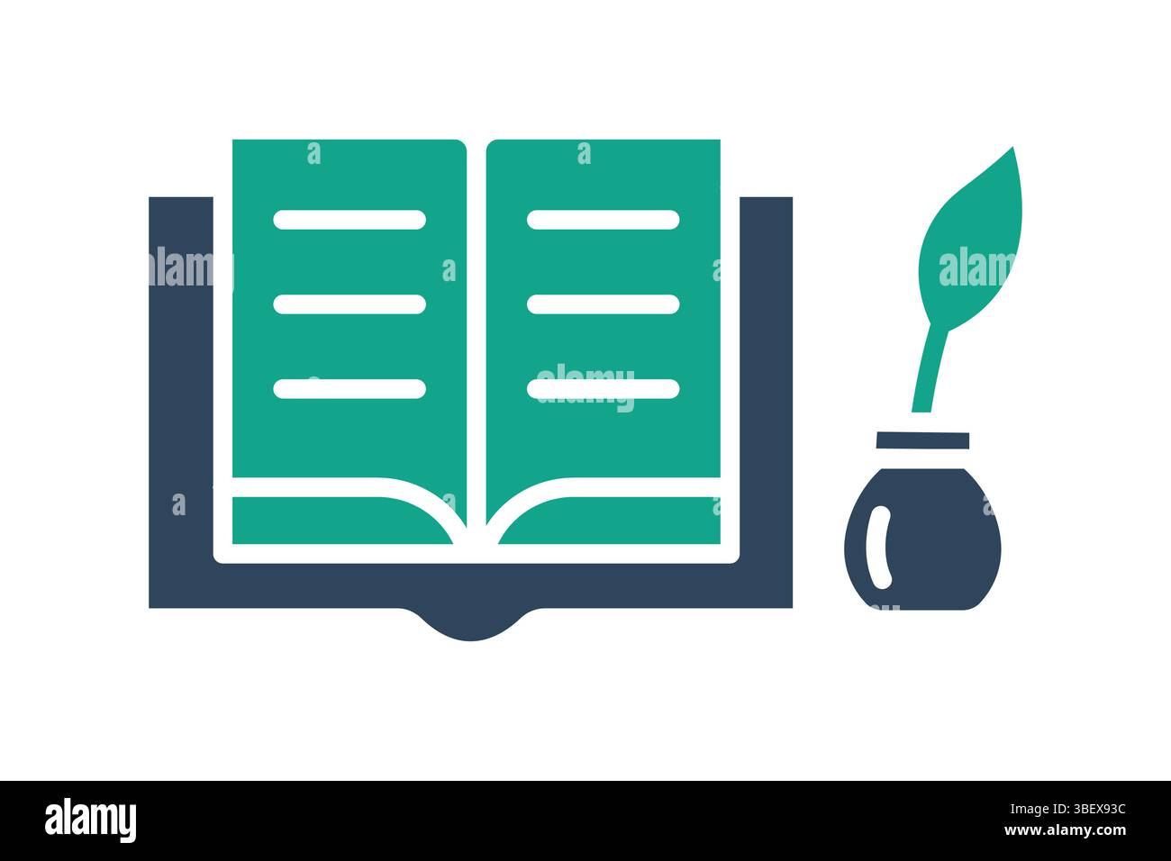 Icona storia. stile icona a tinta unita. icona relativa al branding. illustrazione vettoriale degli elementi aziendali Illustrazione Vettoriale