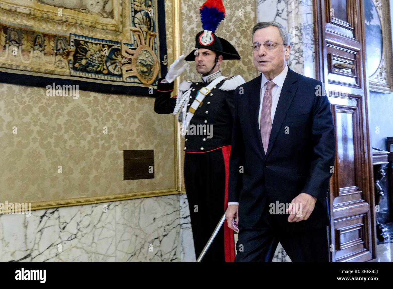 Roma, Italia. 30 maggio 2025. Mario Draghi in occasione della relazione annuale sul 2024 della Banca d'Italia, considerazioni finali del Governatore. Roma, Venerdì 30 maggio 2025 (foto Mauro Scrobogna/LaPresse) Mario Draghi in occasione della relazione annuale 2024 della Banca d'Italia, considerazioni finali del Governatore. Roma, venerdì 30 2025 maggio. (Foto di Mauro Scrobogna/LaPresse) credito: LaPresse/Alamy Live News Foto Stock
