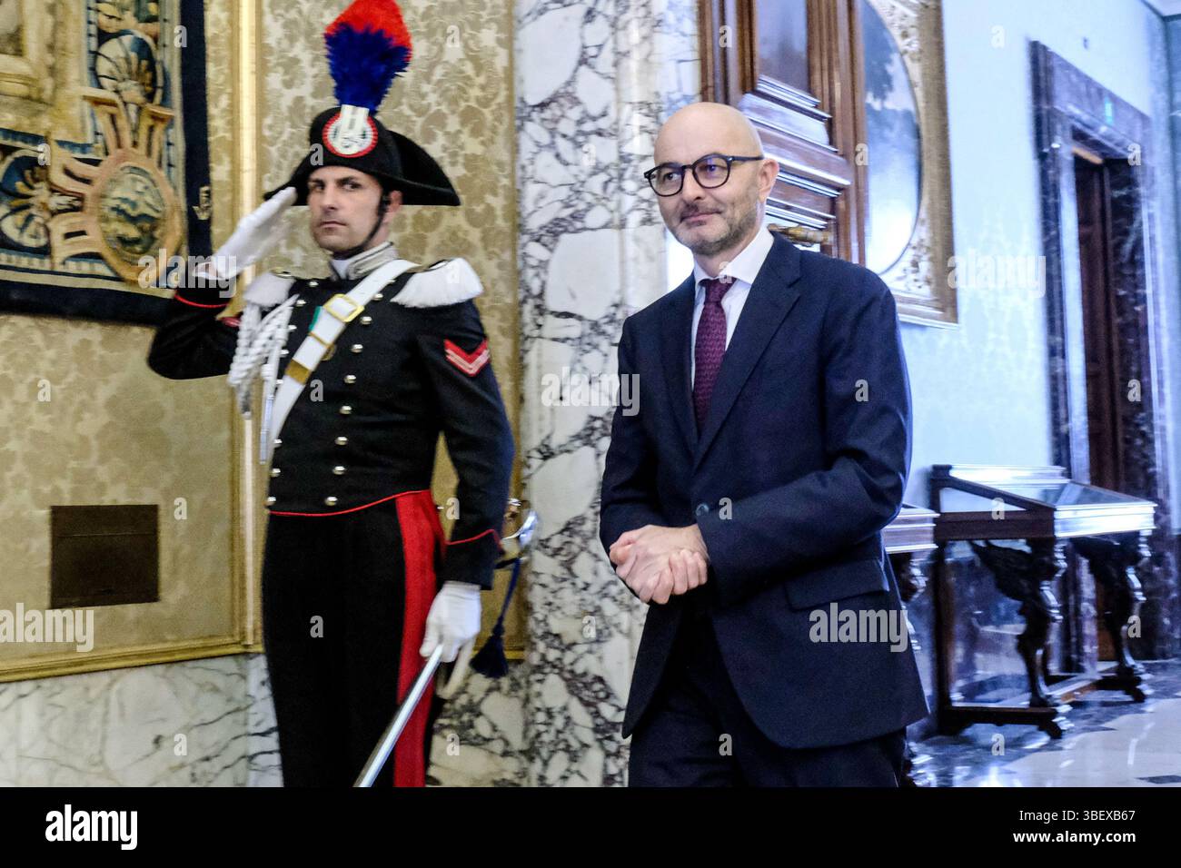 Roma, Italia. 30 maggio 2025. Fabio Pinelli, vicepresidente CSM, in occasione della relazione annuale sul 2024 della Banca d'Italia, considerazioni finali del Governatore. Roma, Venerdì 30 maggio 2025 (foto Mauro Scrobogna/LaPresse) Fabio Pinelli, Vicepresidente del CSM, in occasione della relazione annuale 2024 della Banca d'Italia, considerazioni finali del Governatore. Roma, venerdì 30 2025 maggio. (Foto di Mauro Scrobogna/LaPresse) credito: LaPresse/Alamy Live News Foto Stock