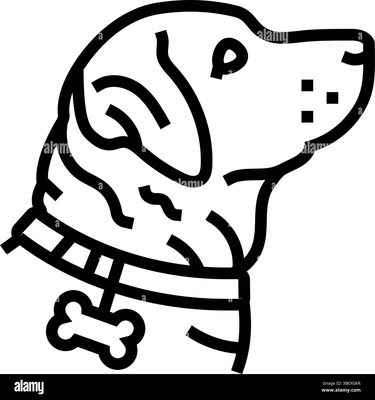 nome concorso cane mostra illustrazione vettoriale icona linea Illustrazione Vettoriale