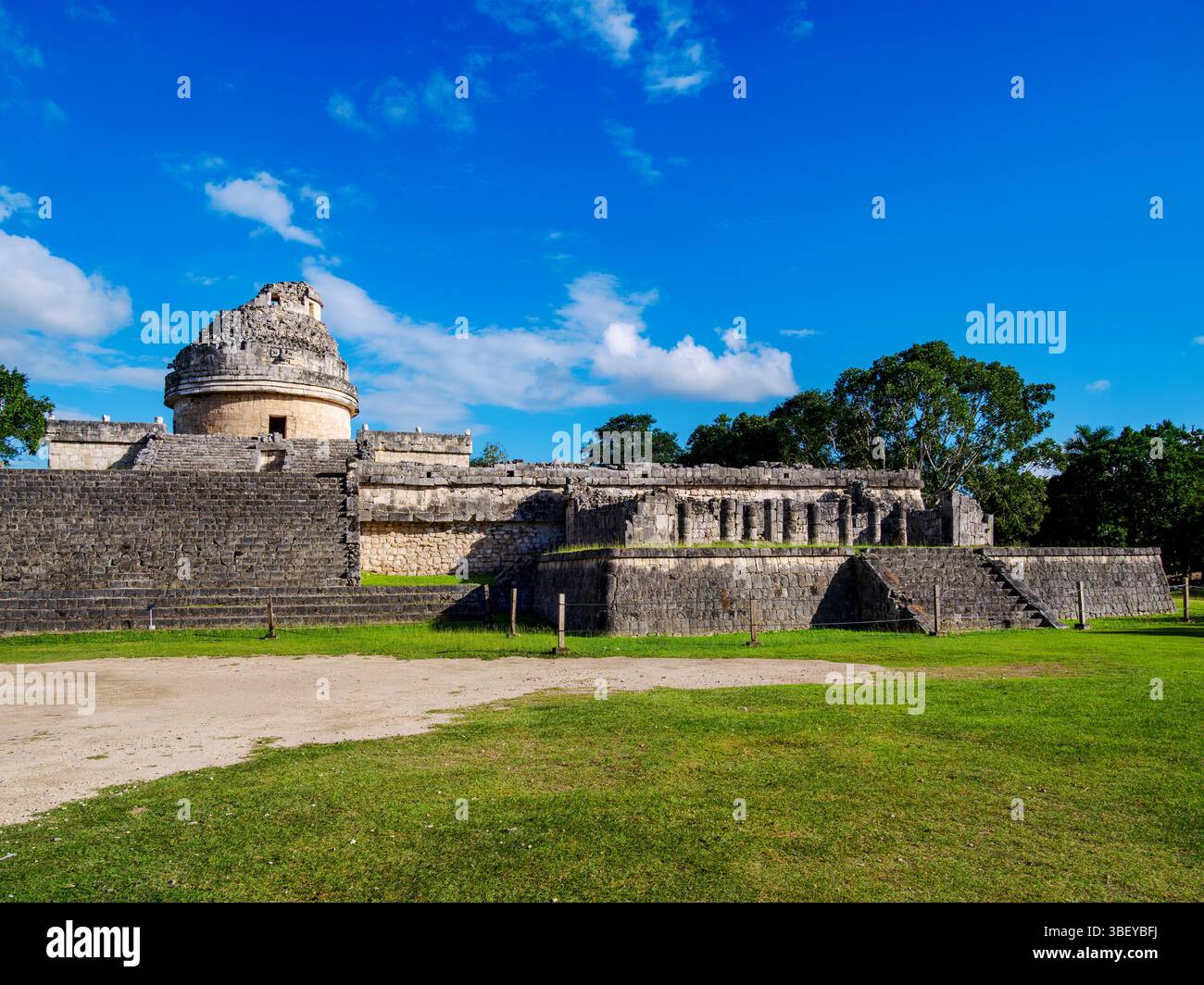 Osservatorio El Caracol, Chichen Itza, Stato dello Yucatan, Messico Foto Stock