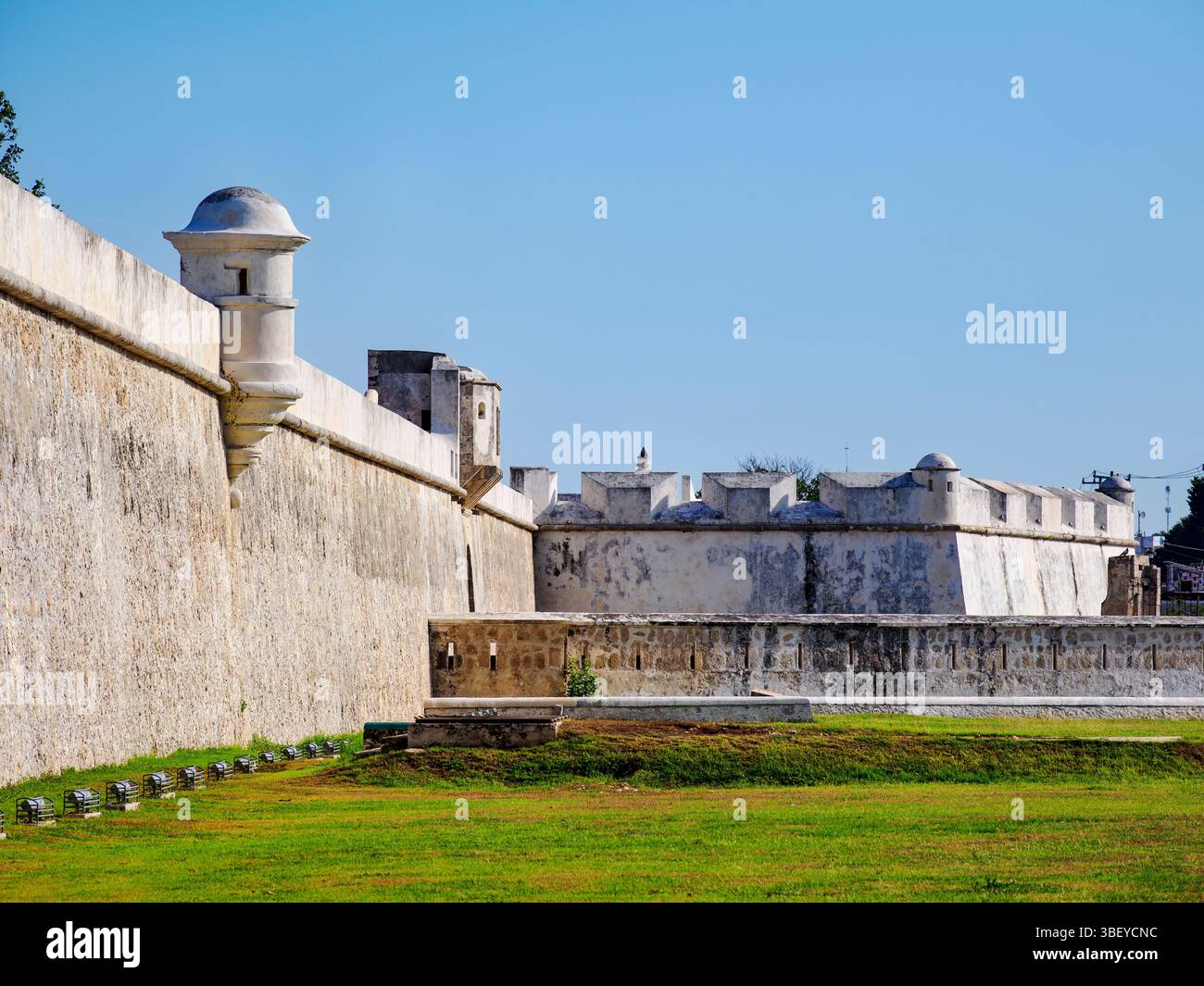 Mura difensive della città vecchia, Campeche City, Campeche State, Messico Foto Stock