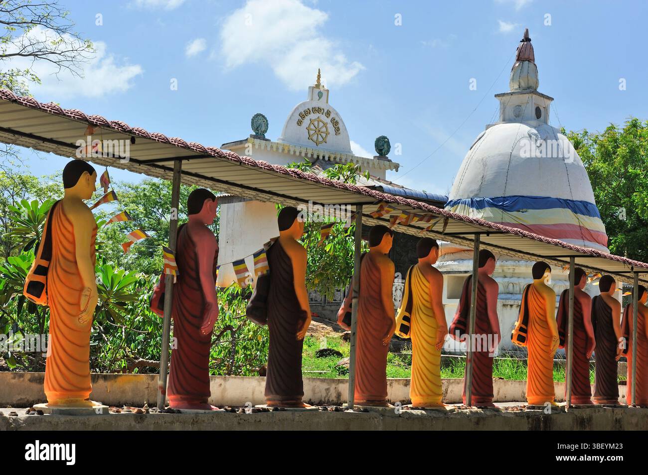 Monastero buddista, provincia meridionale, Sri Lanka, subcontinente indiano, Asia meridionale Foto Stock
