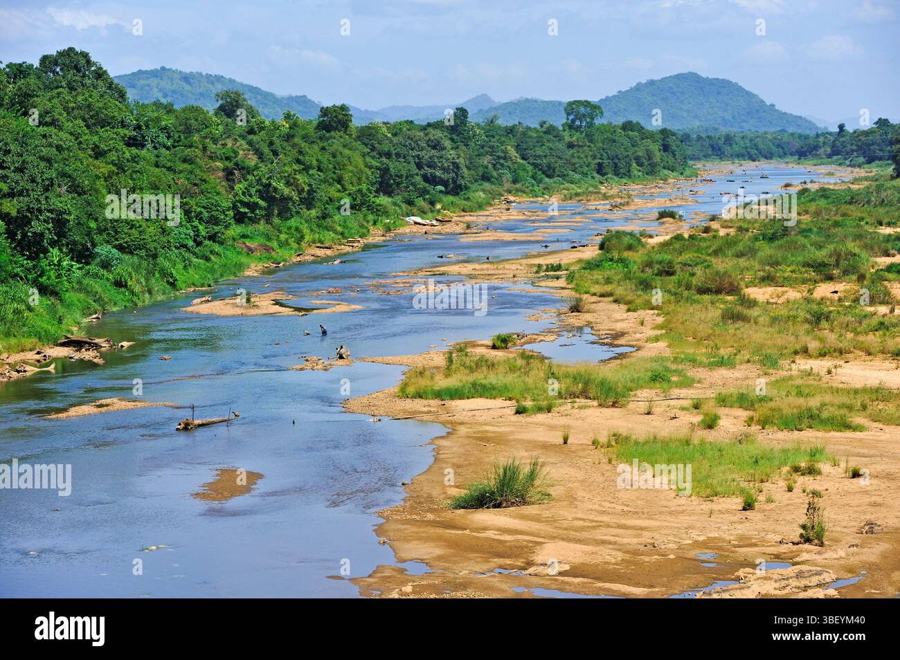 Fiume Mahaweli, provincia di uva, Sri Lanka, subcontinente indiano, Asia meridionale Foto Stock