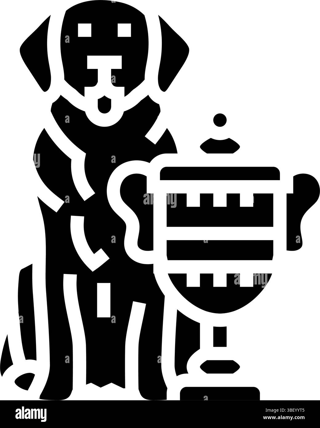 il concorso trofeo cane mostra l'icona del vettore glifo Illustrazione Vettoriale