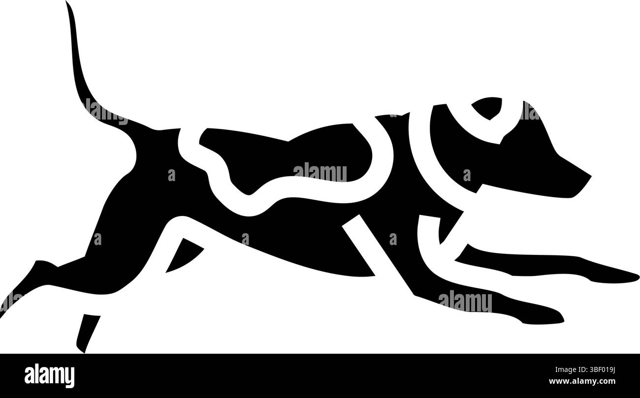 action pose dog competition show show show show show show glyph icon vector illustration Illustrazione Vettoriale