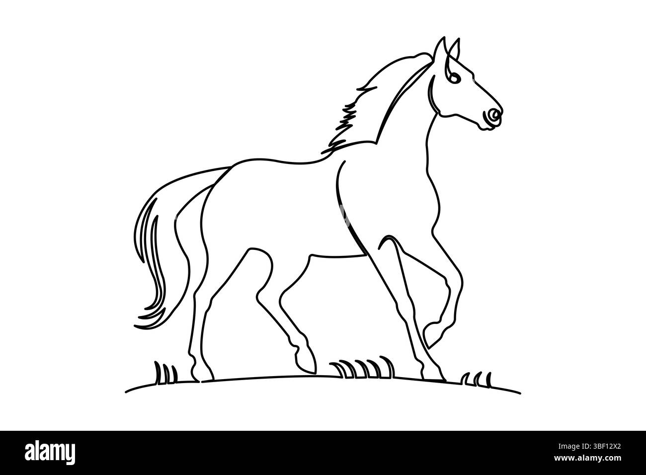 Disegno grafico a una linea continua di un'icona vettoriale in stile doodle concettuale Illustrazione Vettoriale