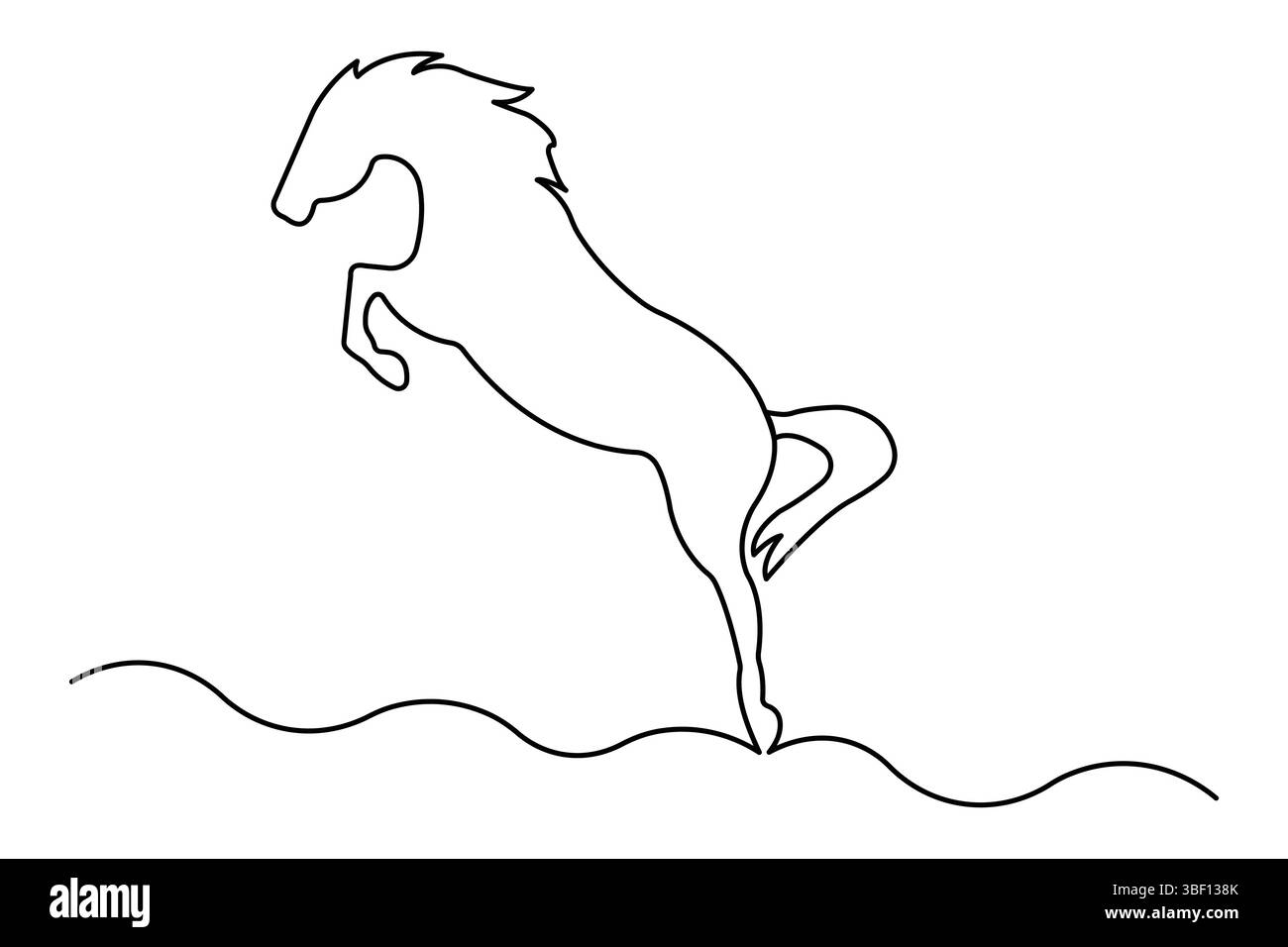 Disegno grafico a una linea continua di un'icona vettoriale in stile doodle concettuale Illustrazione Vettoriale