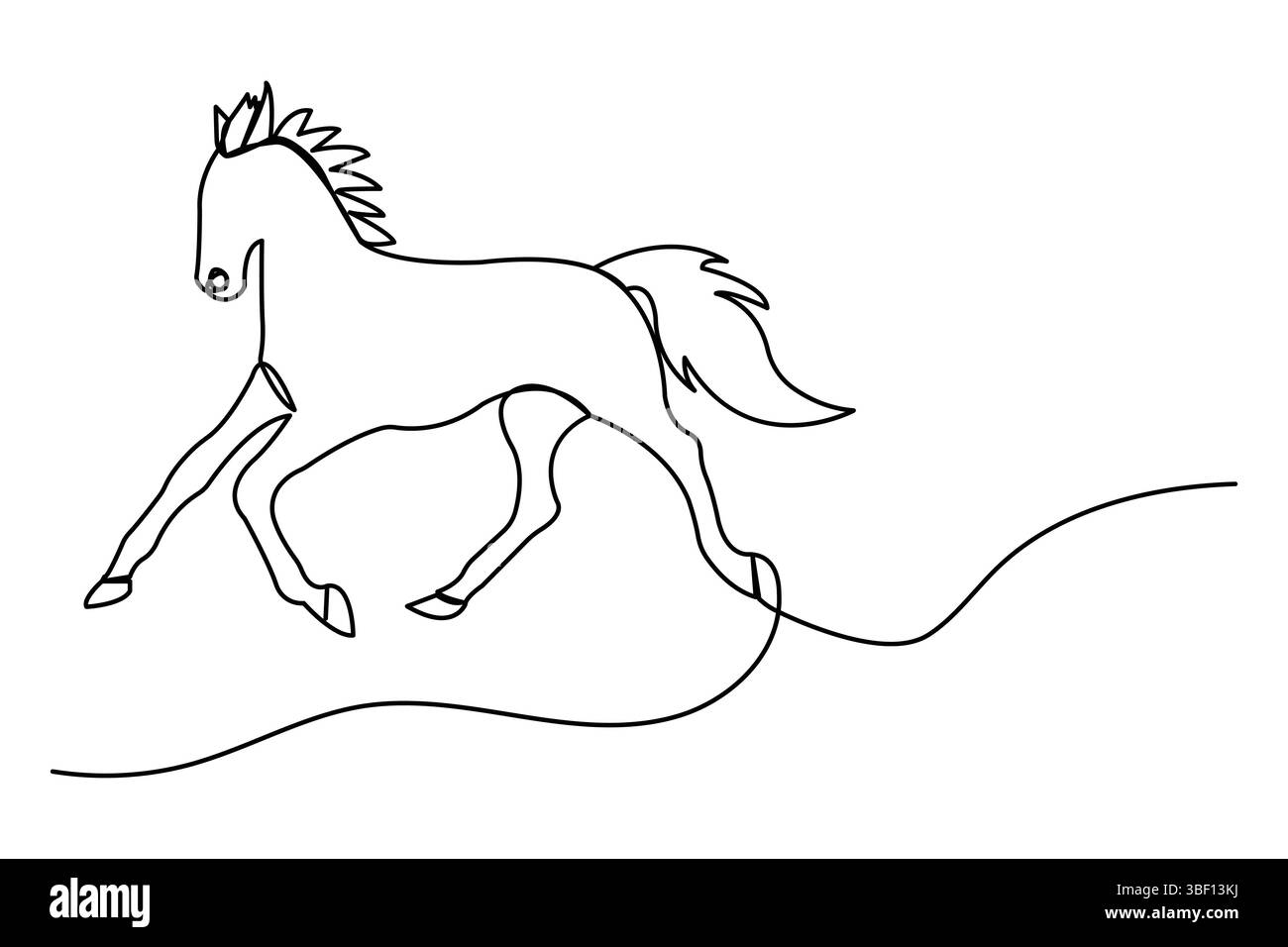 Disegno grafico a una linea continua di un'icona vettoriale in stile doodle concettuale Illustrazione Vettoriale