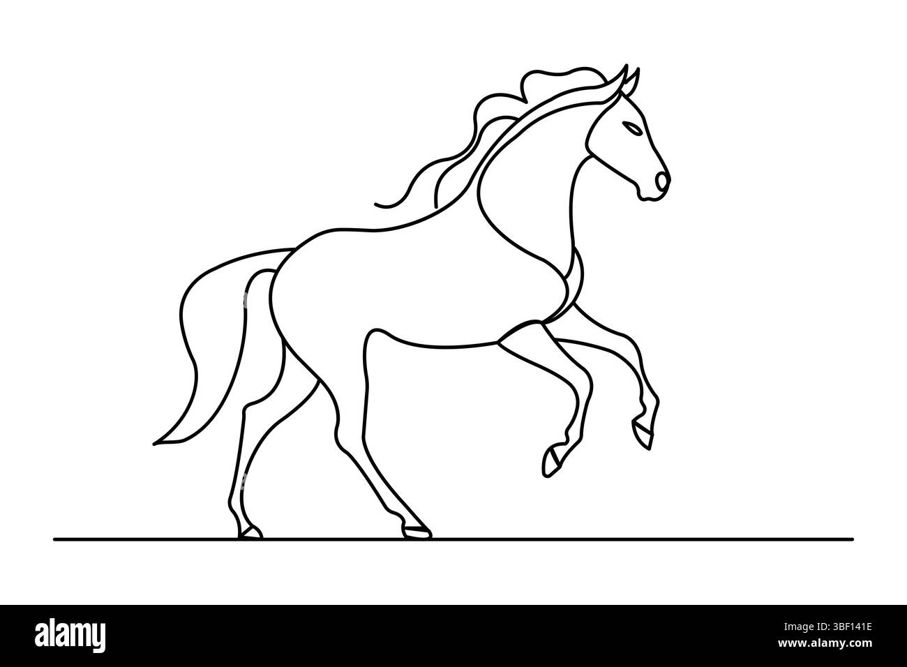 Disegno grafico a una linea continua di un'icona vettoriale in stile doodle concettuale Illustrazione Vettoriale