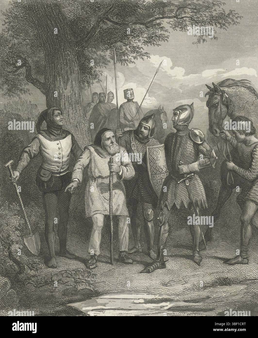 Craeyvanger, Reinier, Paesi Bassi, Kaiser, Johann Wilhelm (i), un frisone rivela al conte Floris V dove si trova il cadavere di re Willem, Floris V mostra il luogo in cui si trova il corpo di Willem II, 1282, un vecchio frisone mostra Floris V il luogo vicino a Hoogwoud dove si trova il corpo di suo padre Willem II, 1282., stampa, storico, stampe, Frederik Muller Historical plates, altezza 275 mm, larghezza 183 mm, olandese, 1813-01-05 - 1900-11-29, stampatore, 1839 - 1841, secondo quarto del xix secolo, carta, incisione stelo, incisione acciaio, 1812-02-29 - 1880-01-10, disegnatore intermediario Foto Stock Craeyvanger, Reinier, Paesi Bassi, Kaiser, Johann Wilhelm (i), un frisone rivela al conte Floris V dove si trova il cadavere di re Willem, Floris V mostra il luogo in cui si trova il corpo di Willem II, 1282, un vecchio frisone mostra Floris V il luogo vicino a Hoogwoud dove si trova il corpo di suo padre Willem II, 1282., stampa, storico, stampe, Frederik Muller Historical plates, altezza 275 mm, larghezza 183 mm, olandese, 1813-01-05 - 1900-11-29, stampatore, 1839 - 1841, secondo quarto del xix secolo, carta, incisione stelo, incisione acciaio, 1812-02-29 - 1880-01-10, disegnatore intermediario Foto Stock