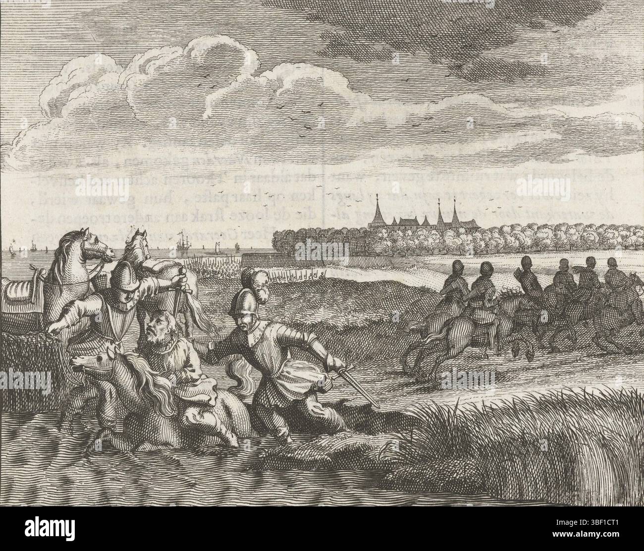 Paesi Bassi settentrionali, storia di Floris de V, omicidio su Floris V, 1296, Paesi Bassi settentrionali, Gerard van Velzen uccide il conte Floris V, 27 giugno 1296., stampa, Frederik Muller Historic plates, altezza 117 mm, larghezza 155 mm, stampatore, 1662 - 1664, terzo quarto del xvii secolo, carta, incisione, incisione Foto Stock Paesi Bassi settentrionali, storia di Floris de V, omicidio su Floris V, 1296, Paesi Bassi settentrionali, Gerard van Velzen uccide il conte Floris V, 27 giugno 1296., stampa, Frederik Muller Historic plates, altezza 117 mm, larghezza 155 mm, stampatore, 1662 - 1664, terzo quarto del xvii secolo, carta, incisione, incisione Foto Stock