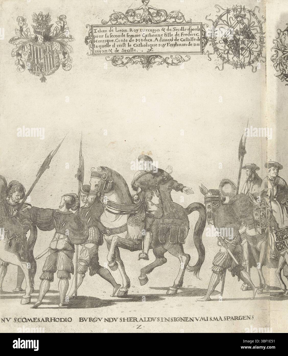 Mechelen, Hogenberg, Nicolaas, Parata di Carlo V con il Papa a Bologna dopo la sua incoronazione all'imperatore, 1530, Sprinkle di nuove monete d'argento con l'immagine dell'imperatore Carlo V, placca Z, placca Z. Parata di Carlo V con il papa Clemente VII a Bologna dopo la sua incoronazione all'imperatore, 24 febbraio 1530., stampa, stampa stampa, stampa, stampa, stampa, stampa, stampa, stampa, stampa propaganda, stampe, lastre storiche Frederik Muller, altezza 360 mm, larghezza 295 mm, 1500 - 1539-09-23, stampatore, 1530 - 1536, secondo quarto del xvi secolo, carta, incisione, incisione Foto Stock