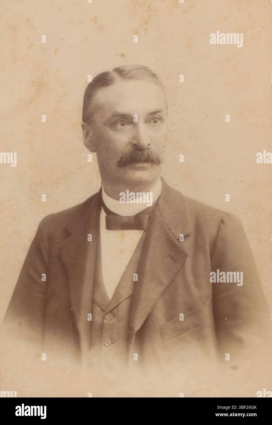 Goszleth, Istvan, Ritratto A.Kruyt, fotografia, fotografia, carte-de-visite, foto, altezza 110 mm, larghezza 68 mm, fotografo, 1886 - 1900, quarto quarto trimestre del xix secolo Foto Stock