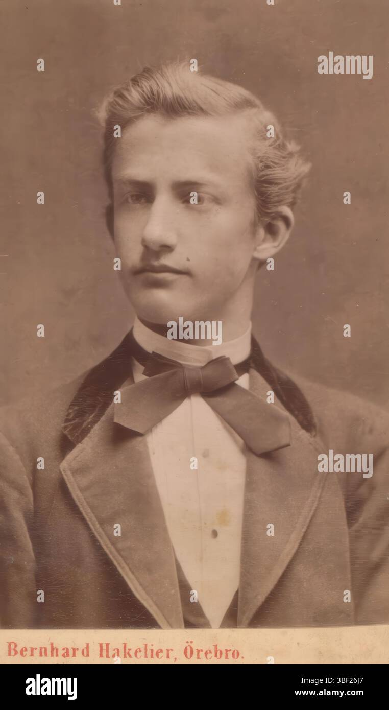 Hakelier, Bernhard, Portret giovane, fotografia, foto, carte-de-visite, foto, altezza 100 mm, larghezza 59 mm, fotografo, 1870 - 1880, terzo quarto ottocento, quarto ottocento Foto Stock