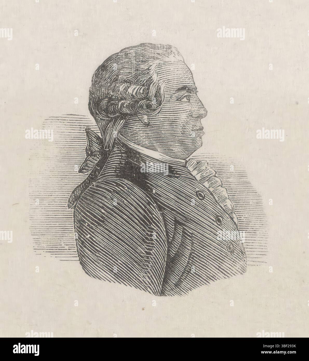 Paesi Bassi, Weissenbruch, Isaac, Ritratto di un uomo con parrucca, Paesi Bassi, stampa, altezza 60 mm, larghezza 59 mm, olandese, 1826-08-27 - 1912-11-13, stampatore, 1836 - 1912, carta, incisione in legno Foto Stock