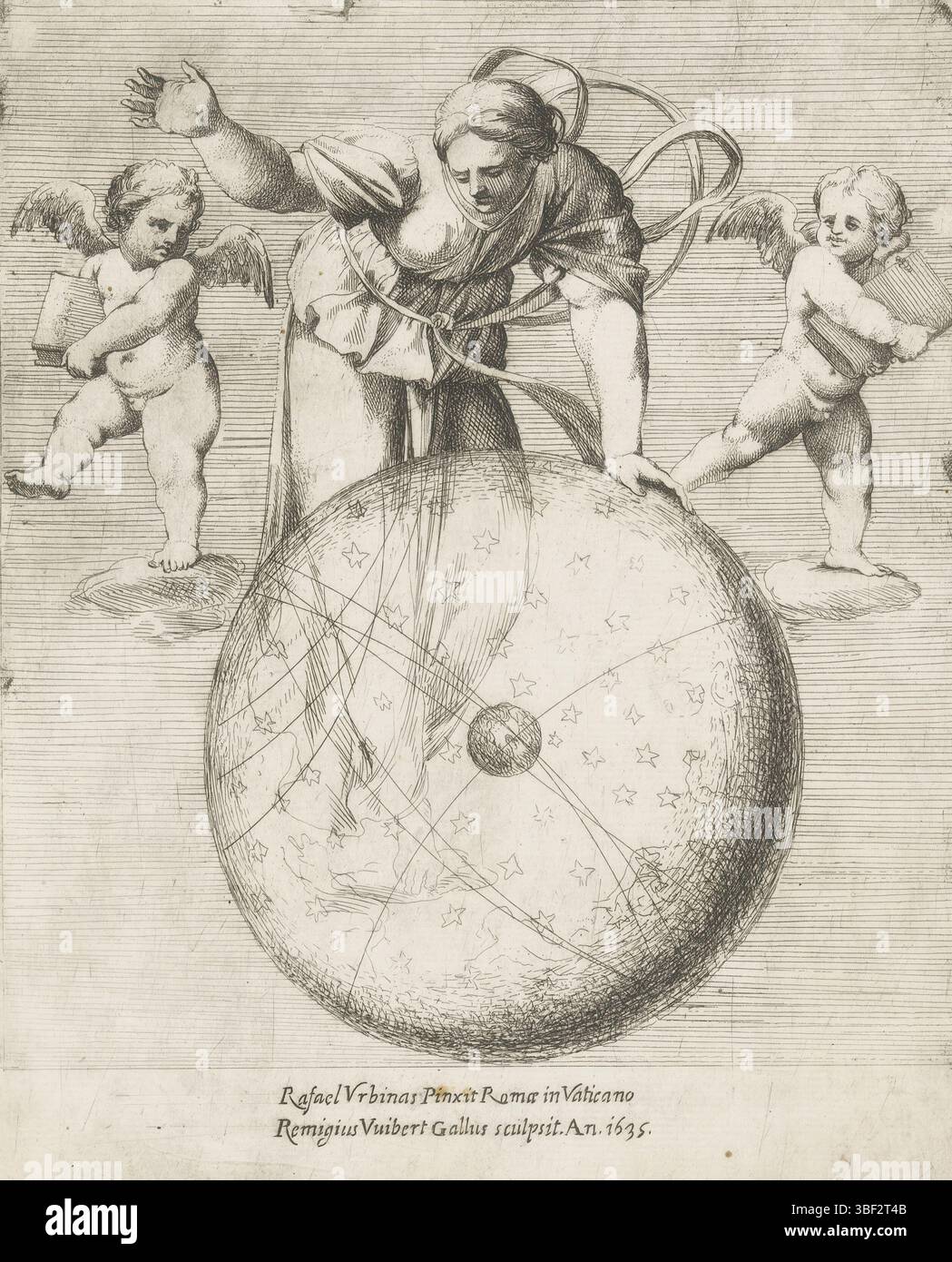 Roma, sconosciuto, città del Vaticano, Raffaello, Roma, Vuibert, Remy, stampe su composizioni di Raffaello, personificazione della Provvidenza o dell'Alba, stampato verso, stampa, altezza 235 mm, larghezza 185 mm, francese, 1600 - 1651-11-10, stampatore, 1635 - 1635, carta, incisione, 1483-0-07 - 1520-04-07, dopo, dopo la verniciatura, fornitore di privilegi Foto Stock