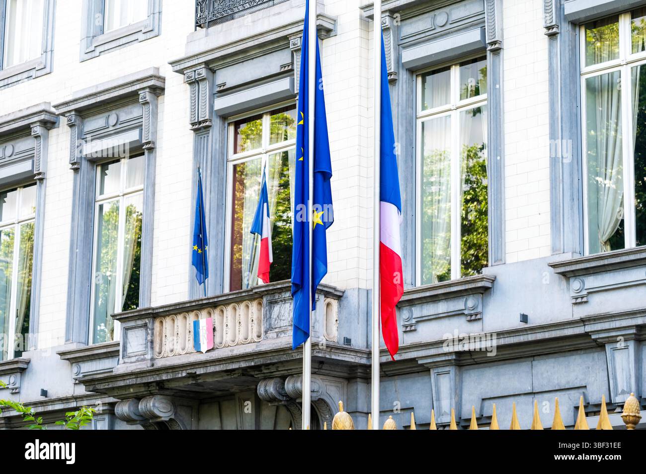 Consolato e ambasciata di Francia a Bruxelles, Belgio. 28 maggio 2025 Foto Stock