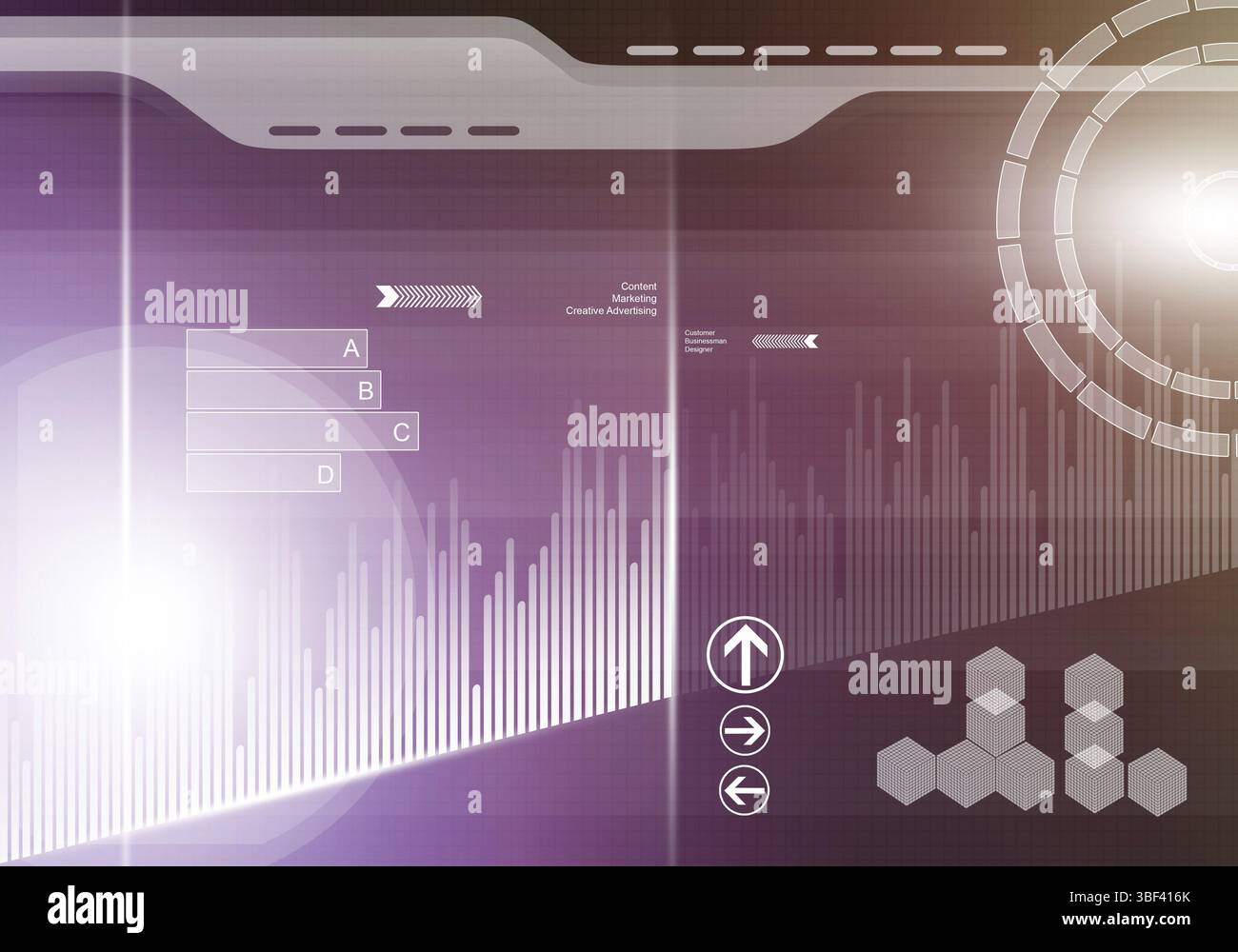 Sfondo digitale immagine con grafici e diagrammi Foto Stock