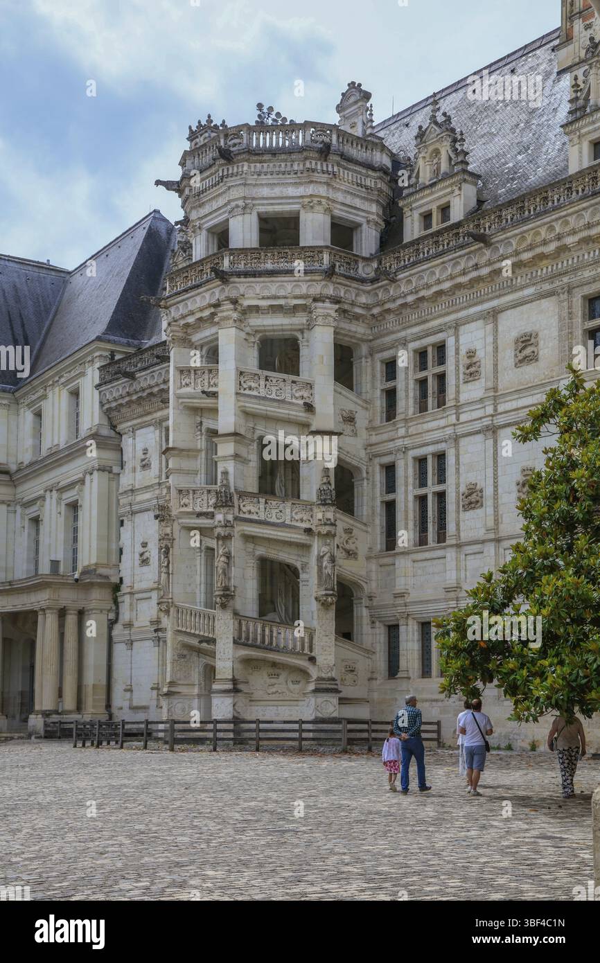 Chateau Royal de Blois, Blois, dipartimento Loir-et-Cher, regione del centro Val de Loire Foto Stock