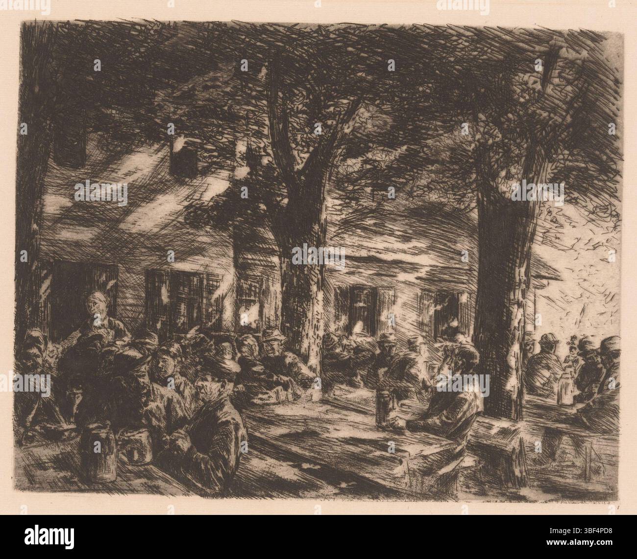 Berlino, Liebermann, Max, Wijntuin a Rosenheim, Berlino, stampa, altezza 197 mm, larghezza 239 mm, 1847 - 1935-02-08, stampatore, 1857 - 1935, carta, incisione, incisione Foto Stock