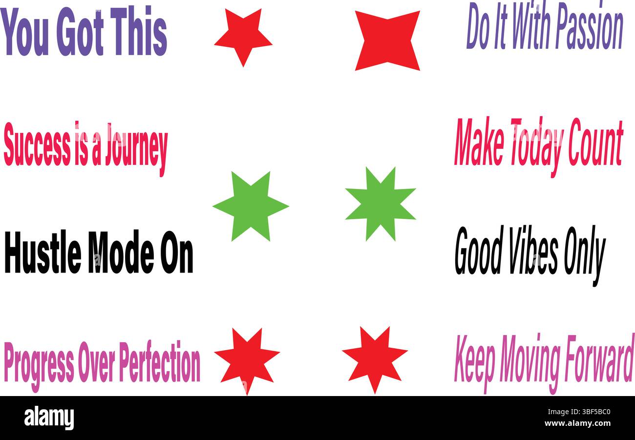 Offerta motivazionale Vector con frasi fitness Hustle e Success per i temi palestra o business Illustrazione Vettoriale