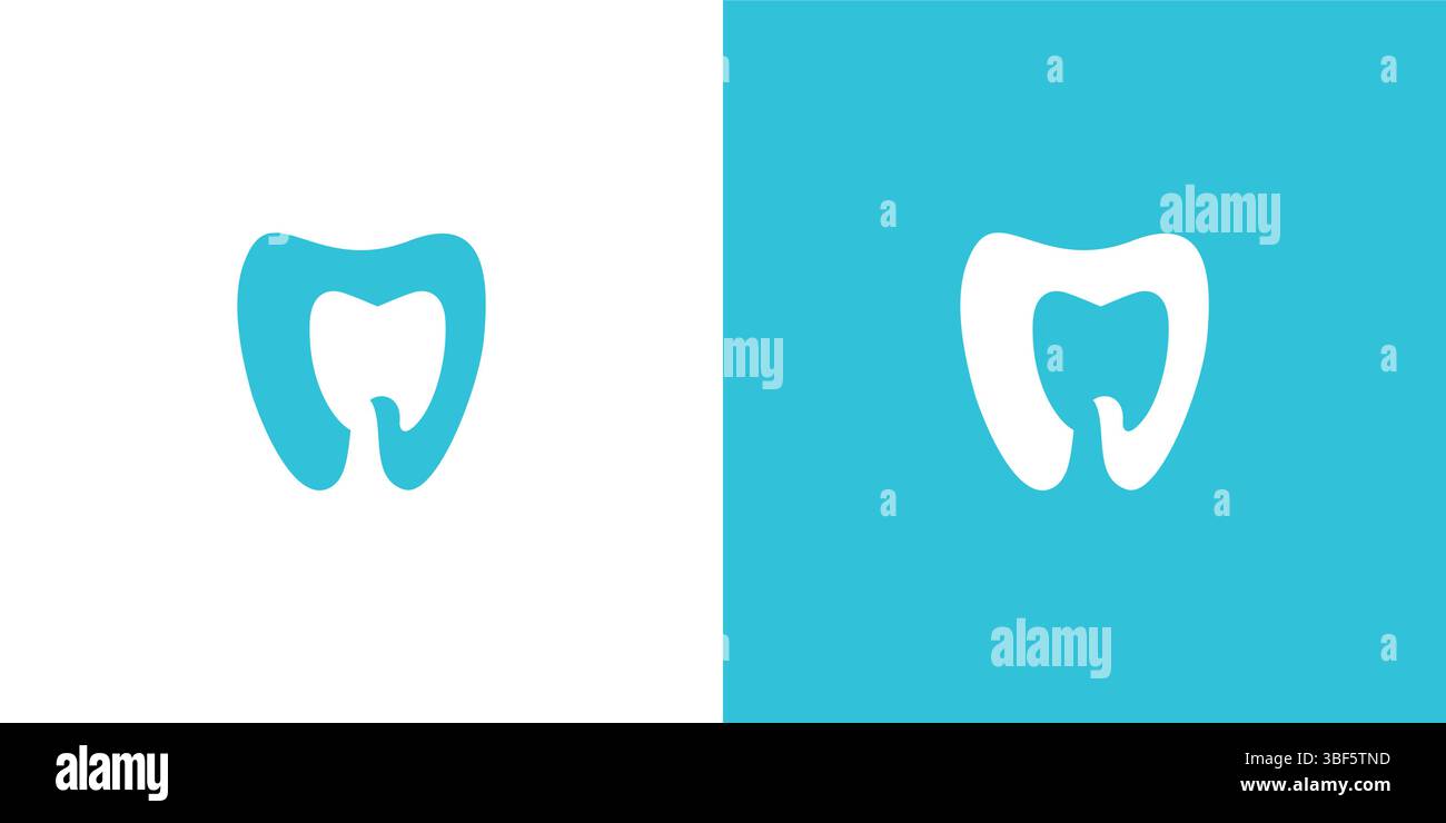 Icona dentale moderna, semplice e professionale Illustrazione Vettoriale