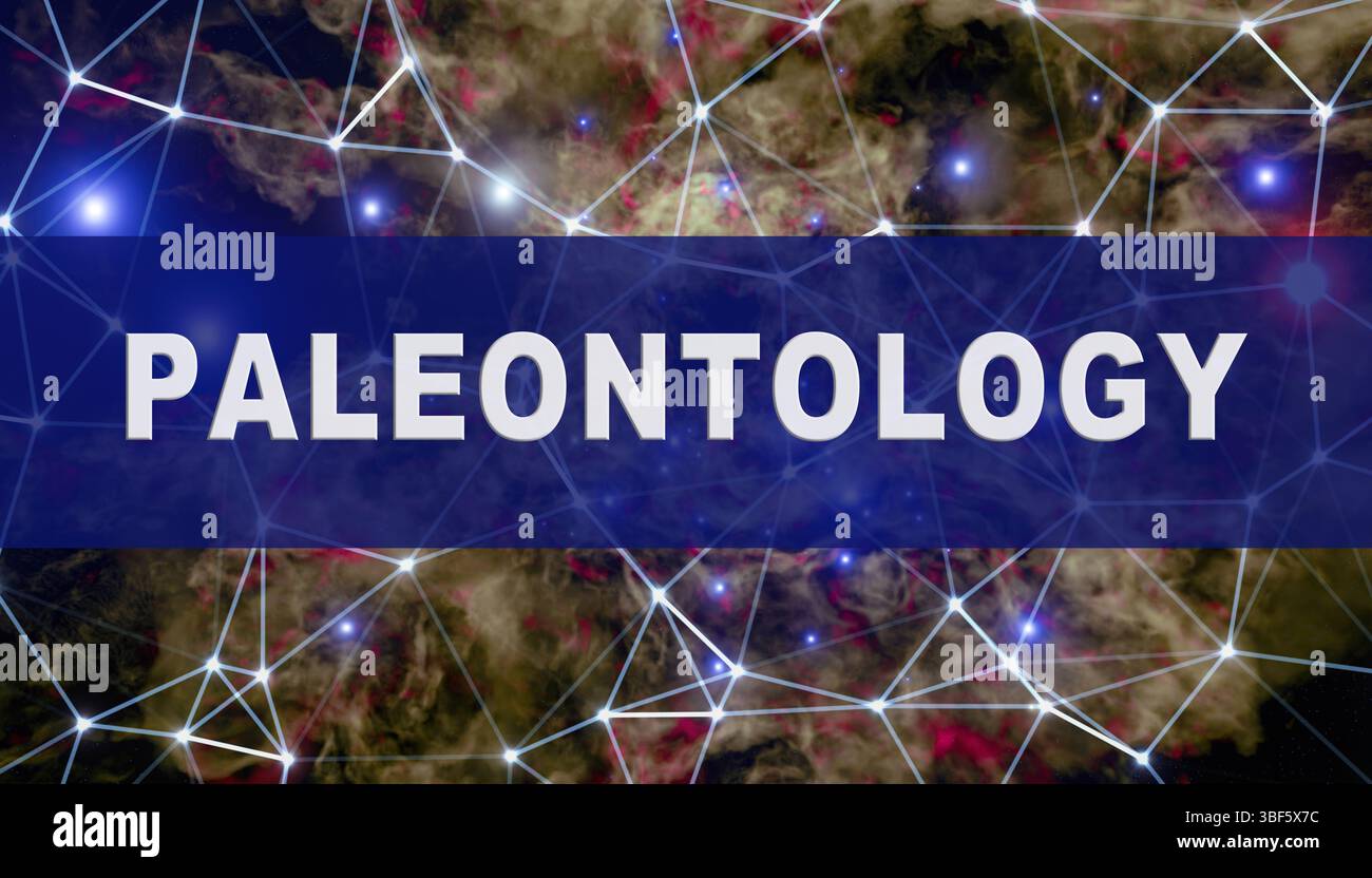 Paleontologia. Indaga sui resti fossilizzati per studiare forme di vita e ambienti antichi. Foto Stock