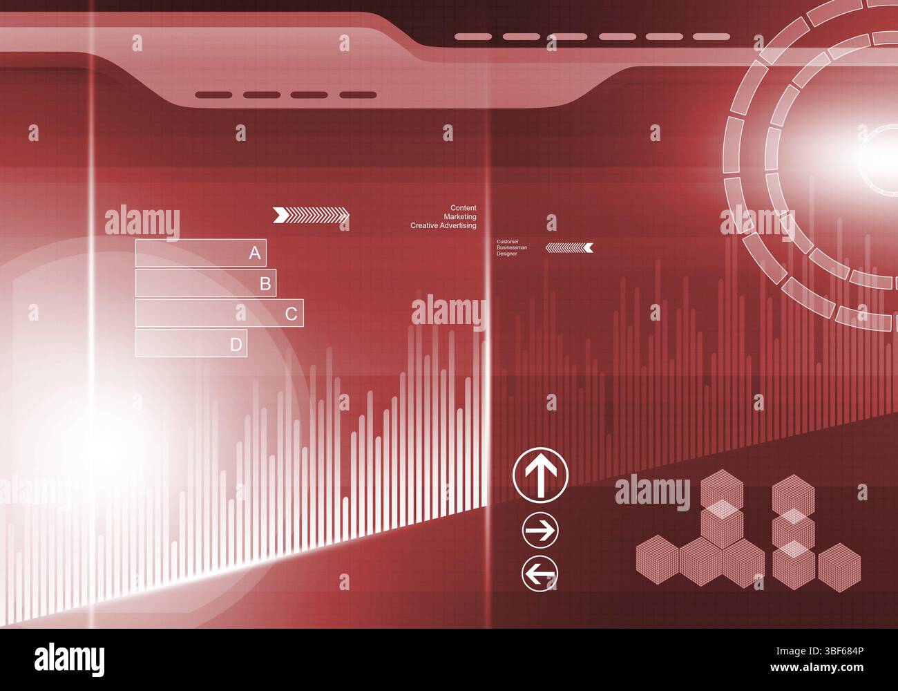 Sfondo digitale immagine con grafici e diagrammi Foto Stock