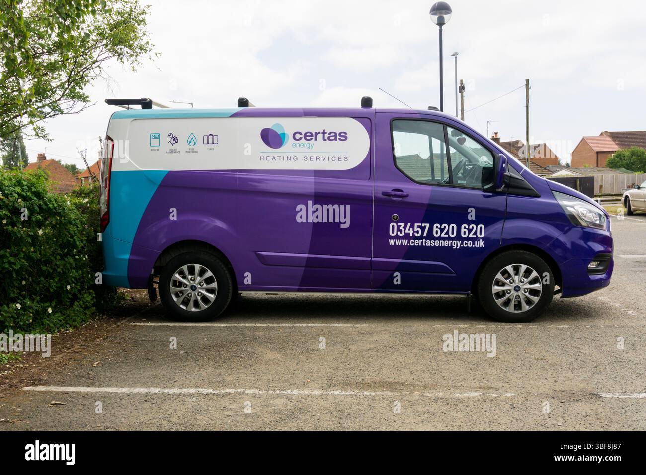 Un furgone certas Energy parcheggiato a Norfolk. Foto Stock