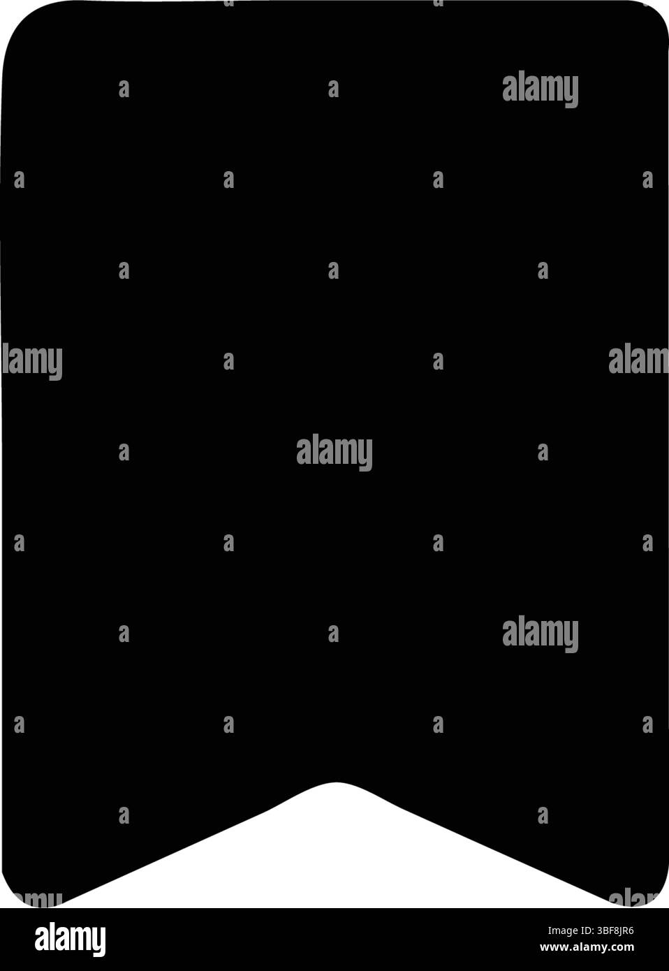 Icona segnalibro silhouette isolata su sfondo bianco per la lettura e la progettazione Web. Illustrazione Vettoriale