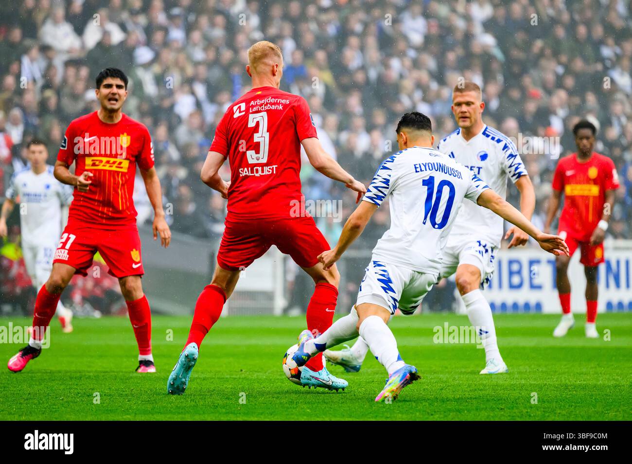 3 (FCN) - Tobias Salquist, 10 (FCK) - Mohamed Elyounoussi. Superliga - Mesterskabsspillet: FC København mod FC Nordsjælland - 25.05.2025. København Foto Stock