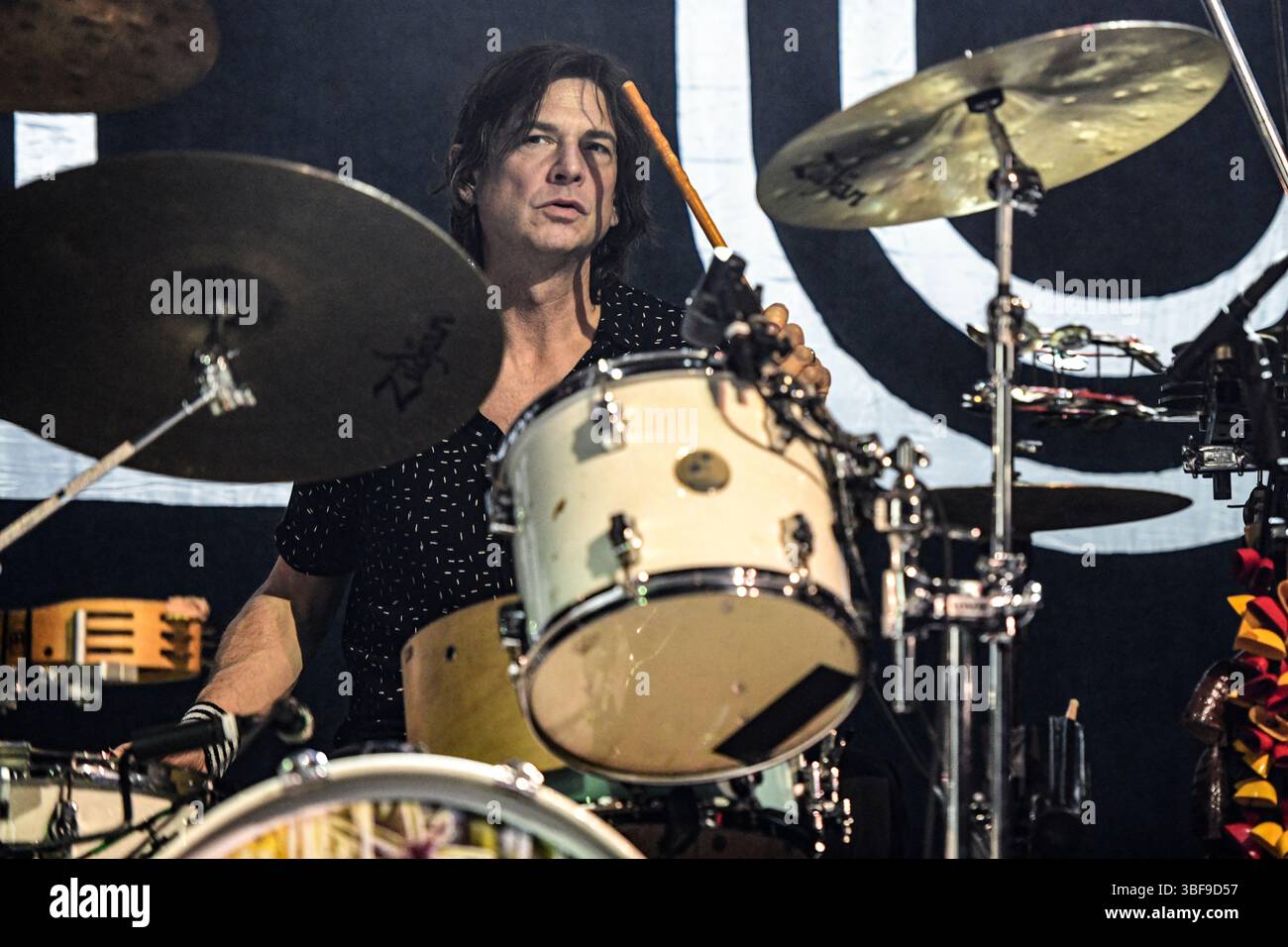 Buenos Aires (30 maggio 2025). Gruppo rock americano Wilco (Glenn Kotche, batteria). Concerto dal vivo a Complejo C Art Media. Crediti: Mariano Garcia/Alamy Live News Foto Stock