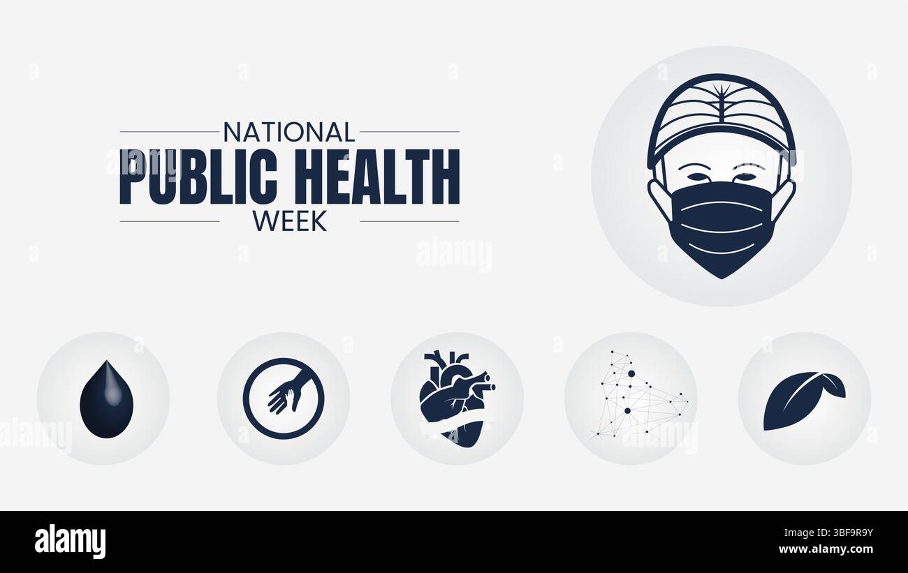 Settimana nazionale della sanità pubblica, costruire insieme un futuro più sano Illustrazione Vettoriale